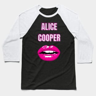 alice cooper red lips Baseball T-Shirt